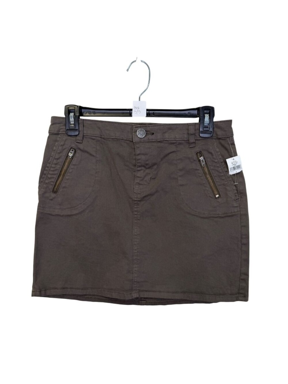 Gap NWT Stretch Utility Mini Skirt Womens Size 2 Olive Green Zip Pocket Utility